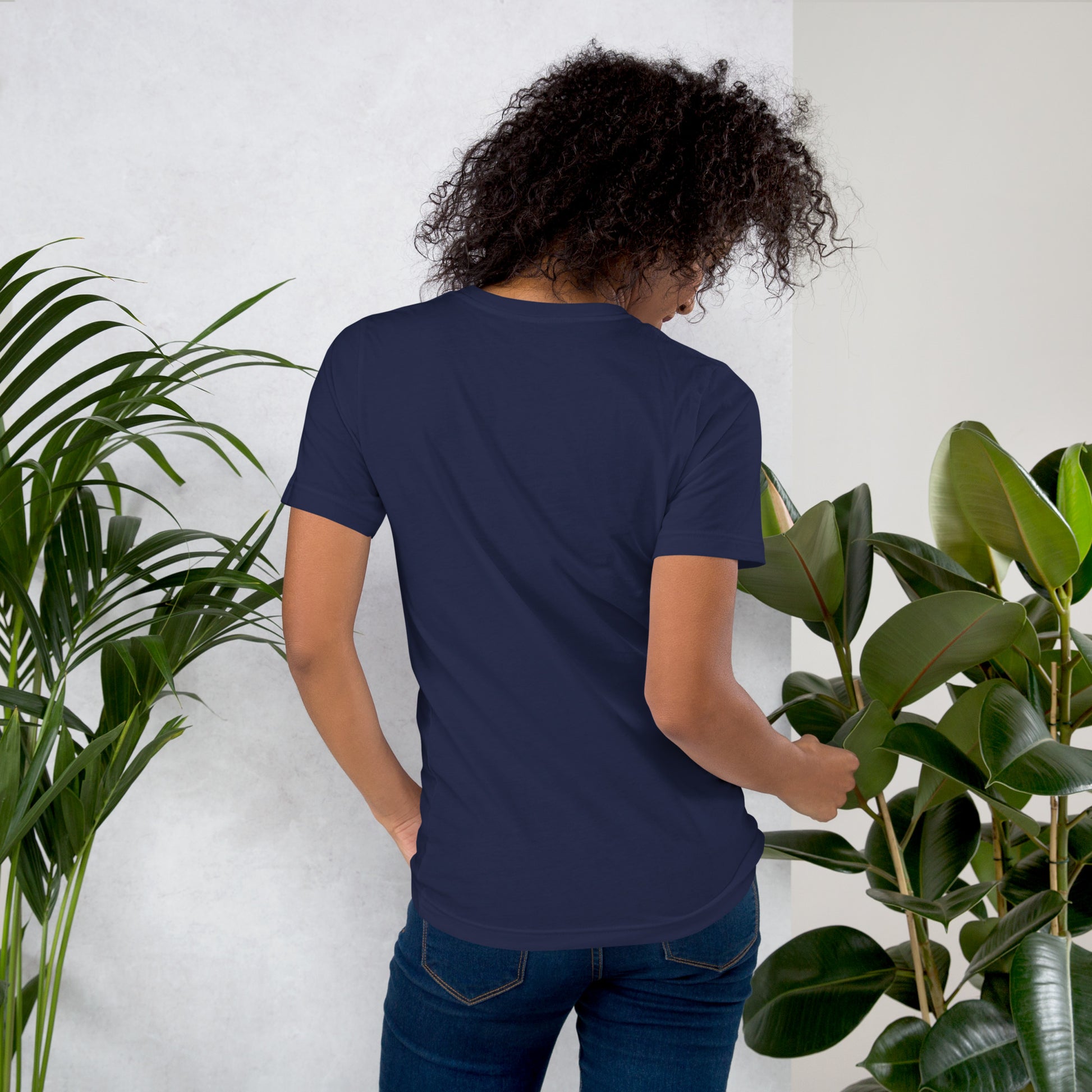 Nothing Scares Me I'm a Nurse t-shirt in Navy, back view | XGRITX