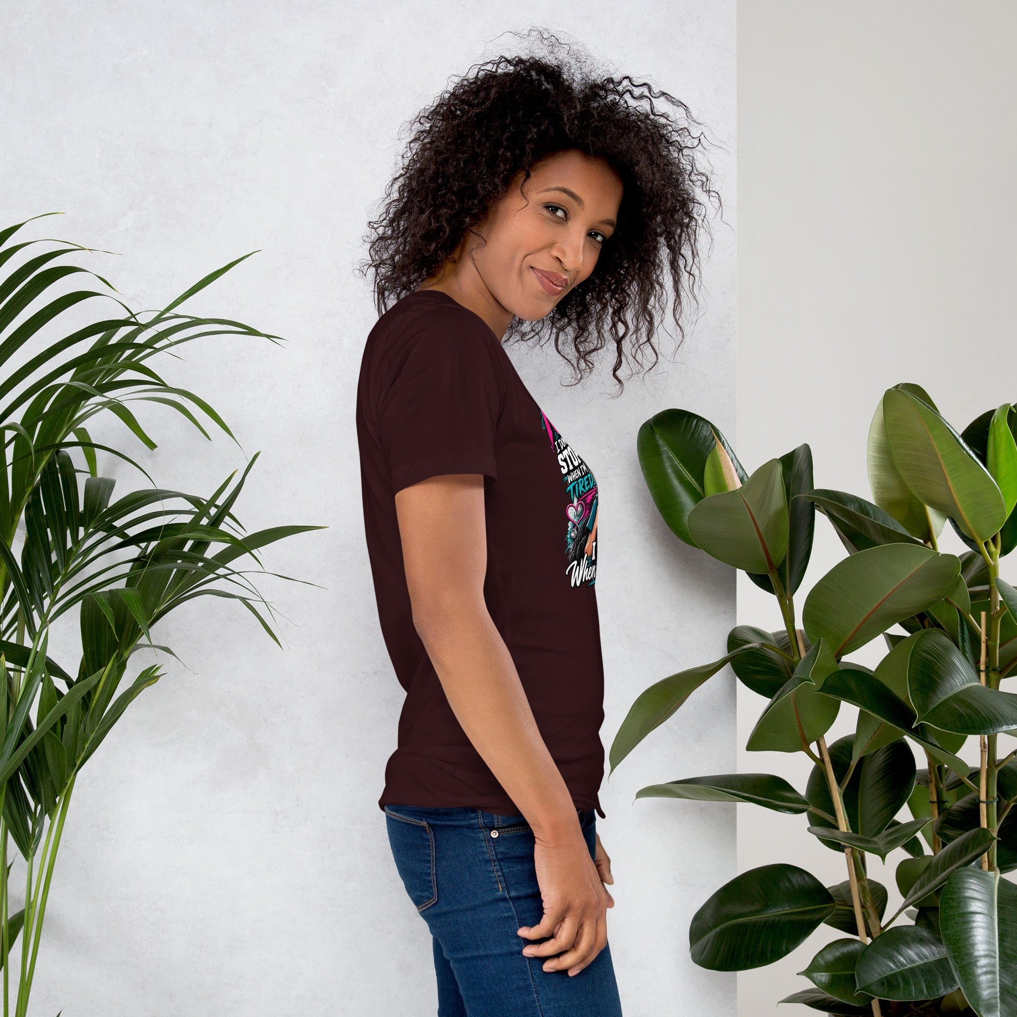 I'm a Nurse t-shirt in Oxblood Black, right side view | XGRITX